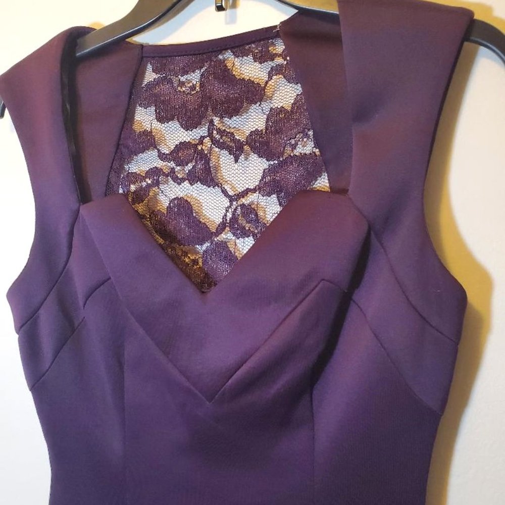 CB Established 1962 Eggplant Dress Size4 - Picture 3 of 7